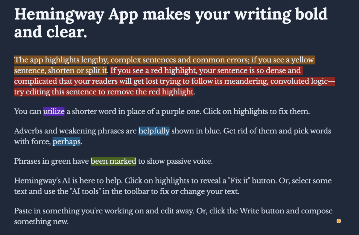Hemingway Editor